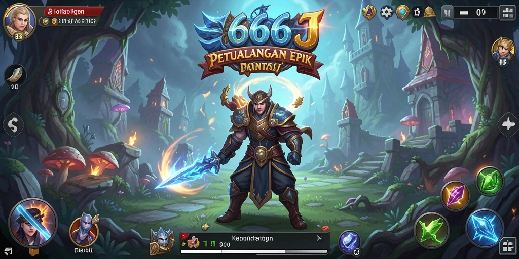 Tampilan gameplay RPG yang seru dan imersif di 666J.