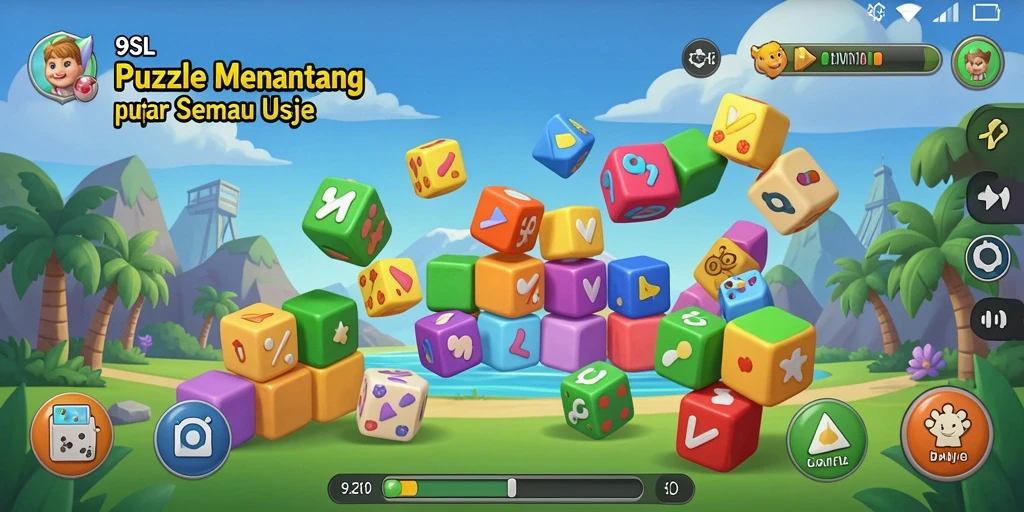 Tampilan gameplay 9SL menampilkan teka-teki yang menantang dan desain yang menarik.