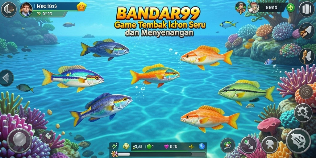Tangkapan layar <strong>BANDAR99</strong> menampilkan momen seru saat pemain menembak ikan.