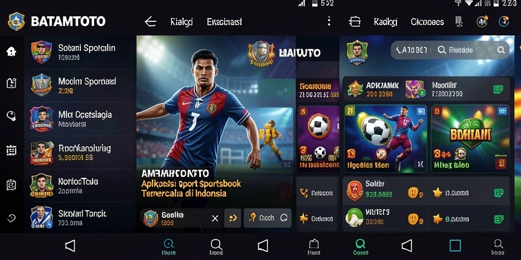 Tampilan gameplay <strong>BATAMTOTO</strong> yang menampilkan opsi taruhan olahraga yang beragam.