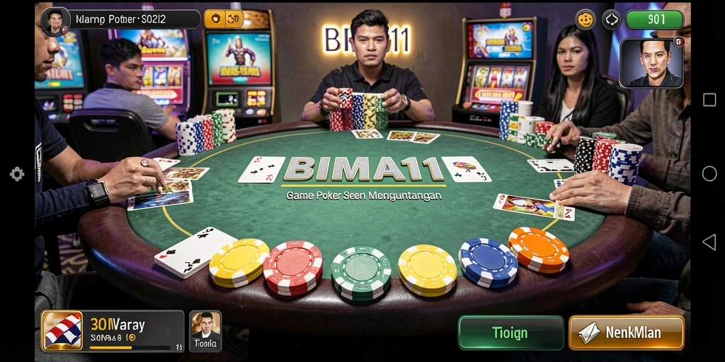 Menampilkan aktivitas poker seru dengan fitur interaktif.