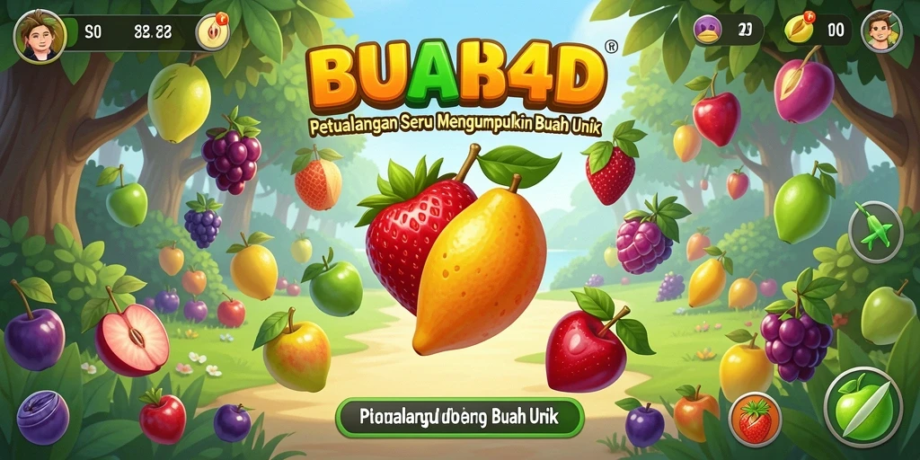 Gameplay BUAH4D yang seru dalam mengumpulkan buah di dunia petualangan.