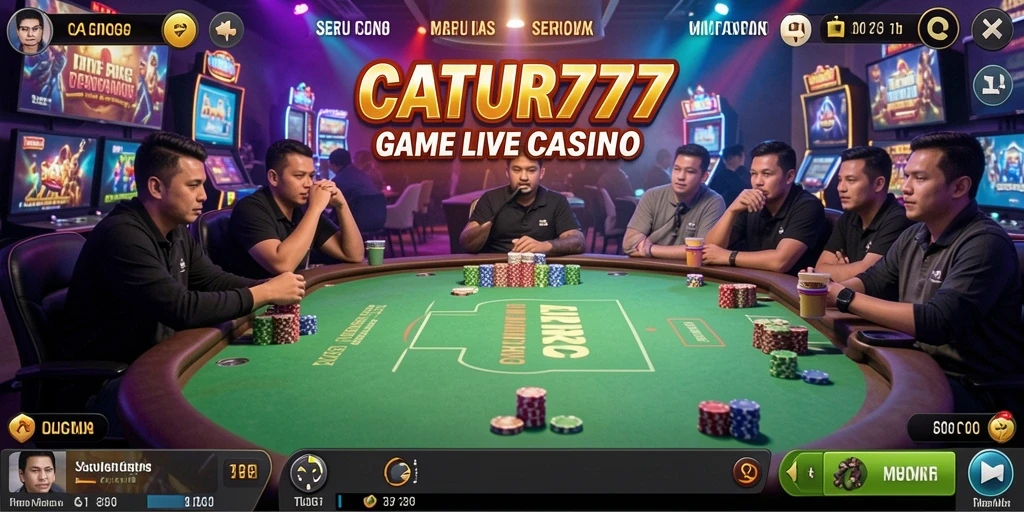 Tampilan gameplay seru dan interaktif di CATUR777 Live Casino.