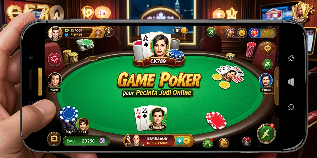 Tampilan gameplay CK789 yang seru dan interaktif dalam permainan Poker.