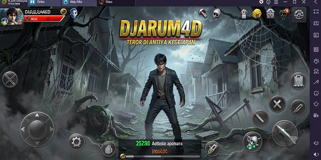 Screenshot gameplay DJARUM4D yang menampilkan suasana horor yang mencekam.