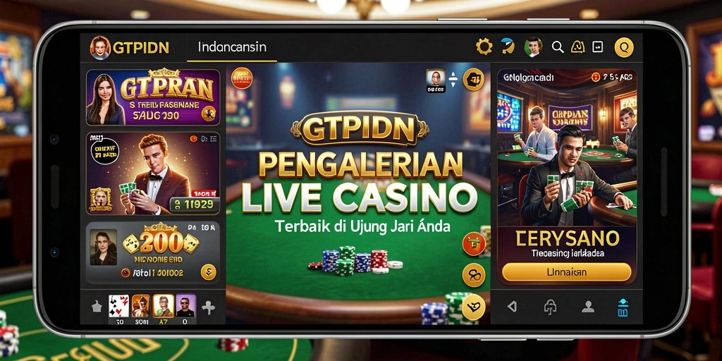 Screenshot gameplay GTPIDN dengan dealer live dan pemain aktif.