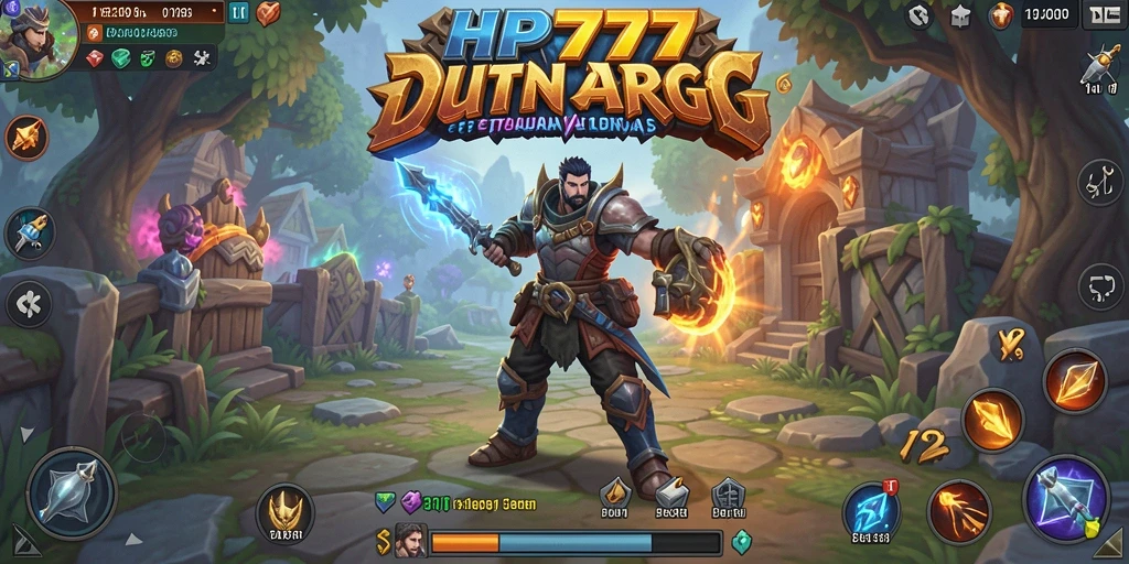 Tangkapan layar utama HP777 menampilkan gameplay aksi yang dinamis dan visual menawan.