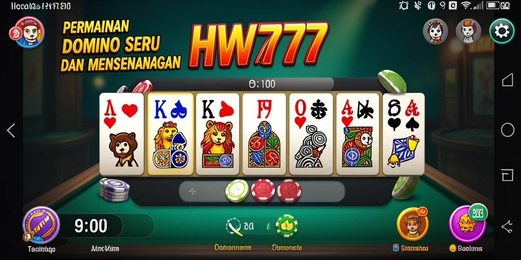 Screenshot gameplay HW777 menampilkan keseruan bermain Domino.