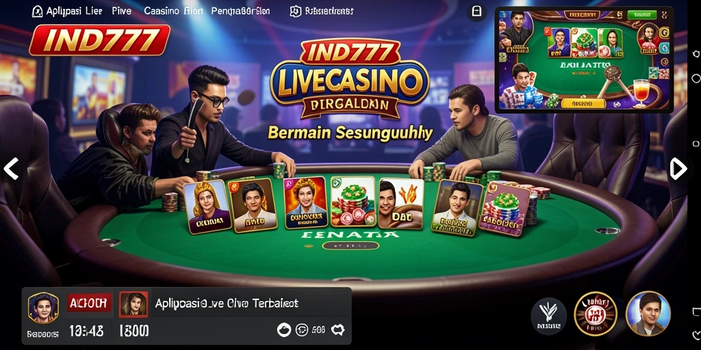 Tampilan screenshot gameplay Live Casino yang mendebarkan dari IND777.
