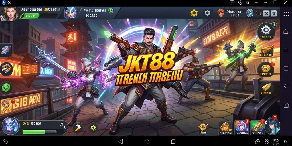 Tampilan gameplay dari JKT88 dengan elemen strategi yang mendebarkan.