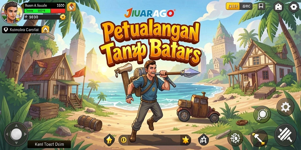 Screenshot JUARAGO menampilkan aksi mendebarkan di dunia terbuka.