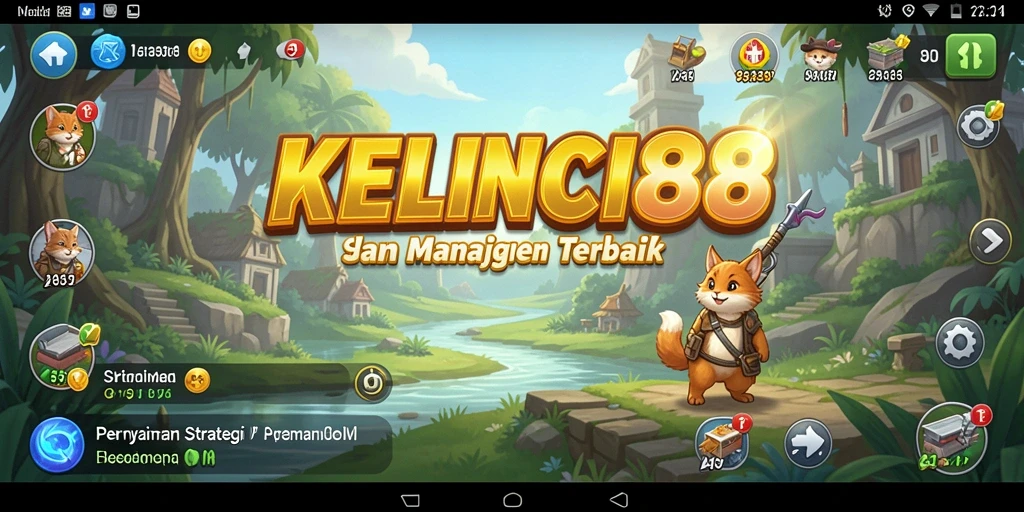 Screenshot utama KELINCI88 menampilkan momen intens dalam membangun kerajaan.