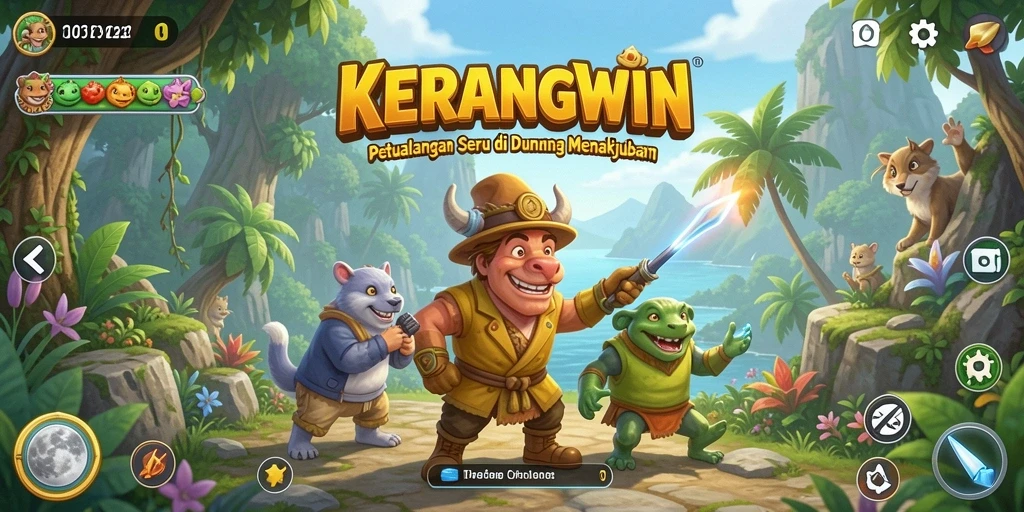 Tampilan gameplay KERANGWIN yang menakjubkan dan penuh aksi.