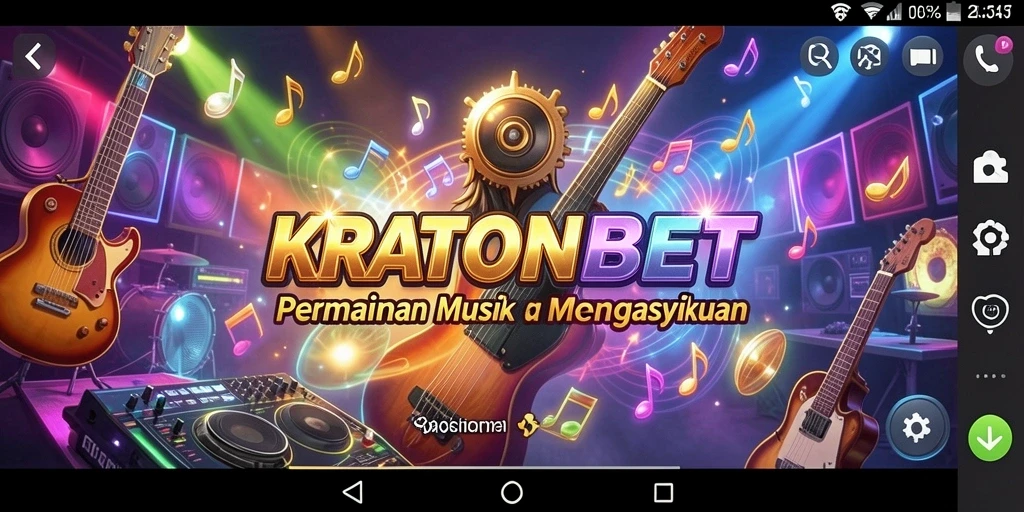 Screenshot gameplay KRATONBET menampilkan pemain beraksi dalam permainan musik.