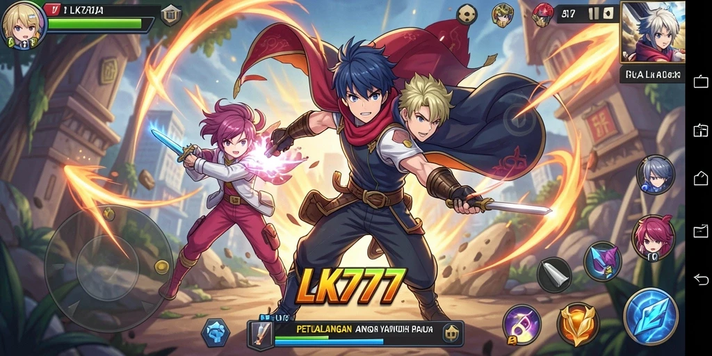 Tampilan gameplay seru dan karakter Anime yang menarik.