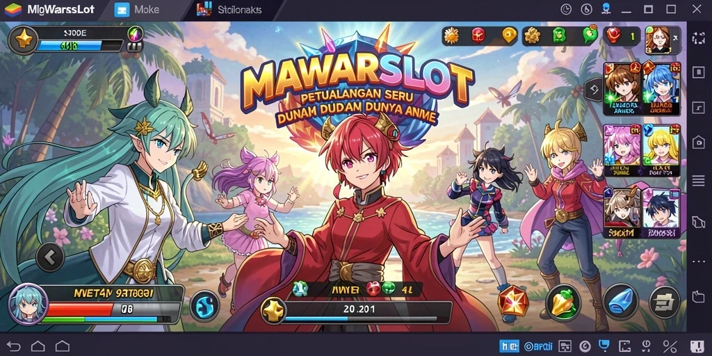 Tampilan gameplay seru dan karakter unik di MAWARSLOT.