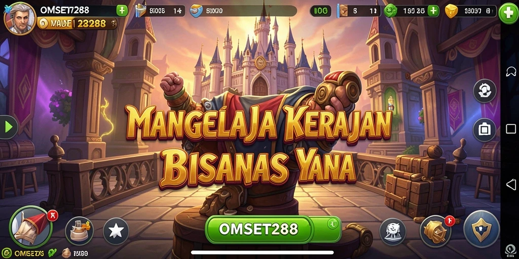 Tampilan gameplay menarik dari OMSET288 yang menunjukkan pengelolaan bisnis.