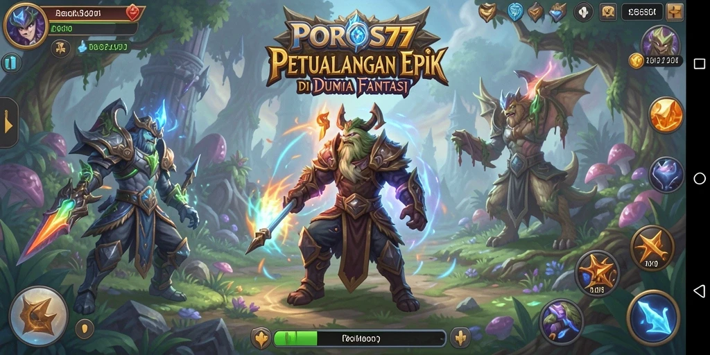 Tampilan gameplay menakjubkan dari POROS77 dengan aksi petualangan seru.