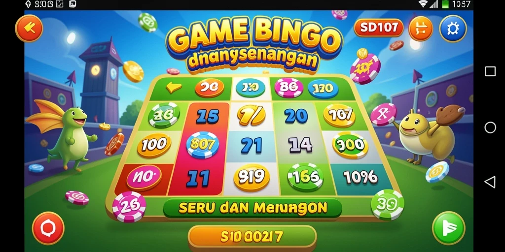 Tampilan gameplay seru dan interaktif dalam SD107 Bingo.