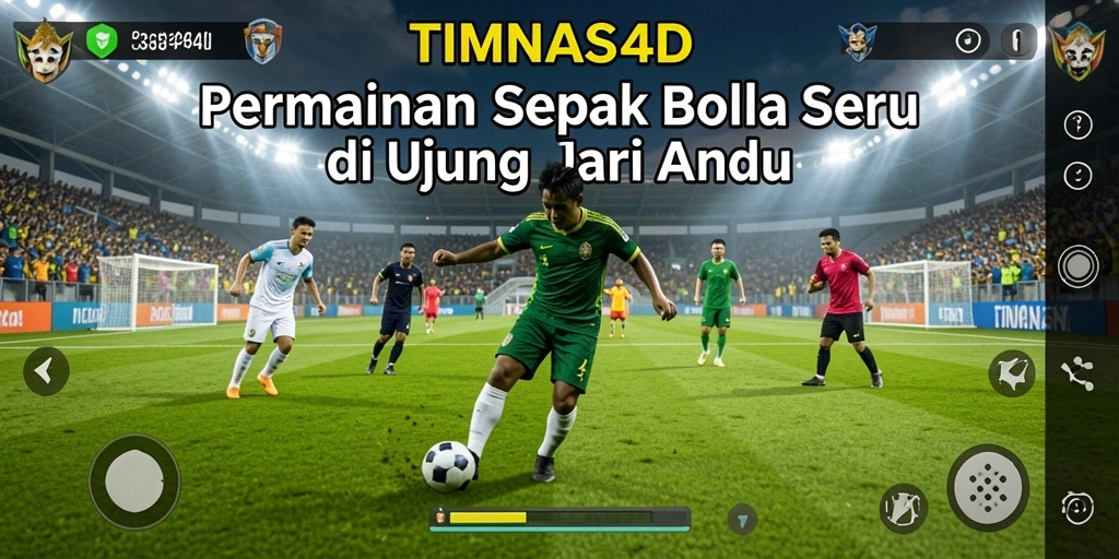 Screenshot gameplay TIMNAS4D dengan aksi seru di lapangan.